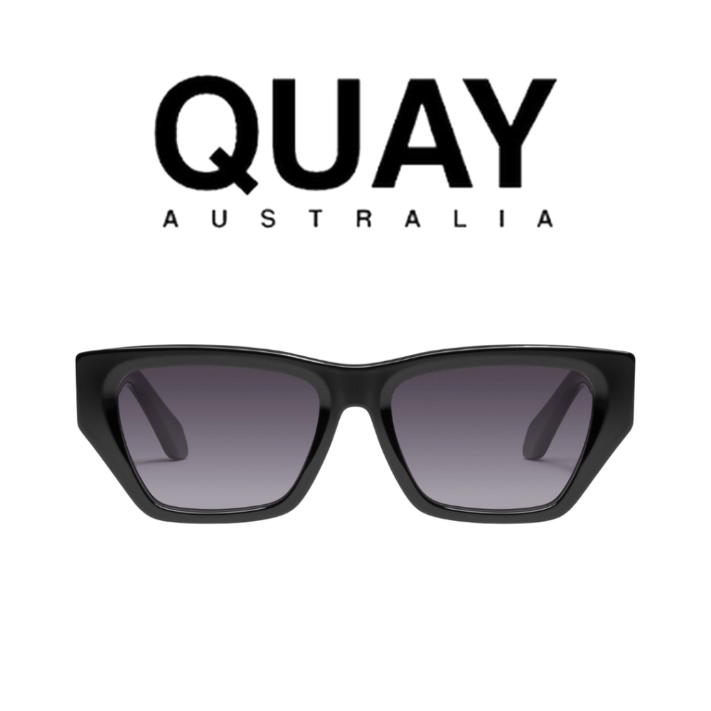 New!! QUAY AUSTRALIA- No Apologies Sunglasses- black, smoke - Picture 2 of 3